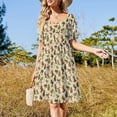 thumbnail image 4 of Vestido de manga corta con diseño de ranas naturalistas, vestidos de lujo para mujer, vestidos para ocasiones especiales, conjuntos elegantes para mujer., 4 of 7