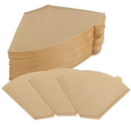 sixwipe 200 Pcs Coffee Filters, Coffee Filters 8 12 Cup, Disposable Coffee Filters Paper, Natural Brown Cone Paper Filter, 4 Replacement Cone Coffee Filters for Pour Over and Drip Coffee Maker