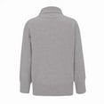 thumbnail image 2 of Women'S Loose Long-Sleeved Solid Color Sweater Classic Autumn and Winter Sweater Light Gray S, 2 of 5