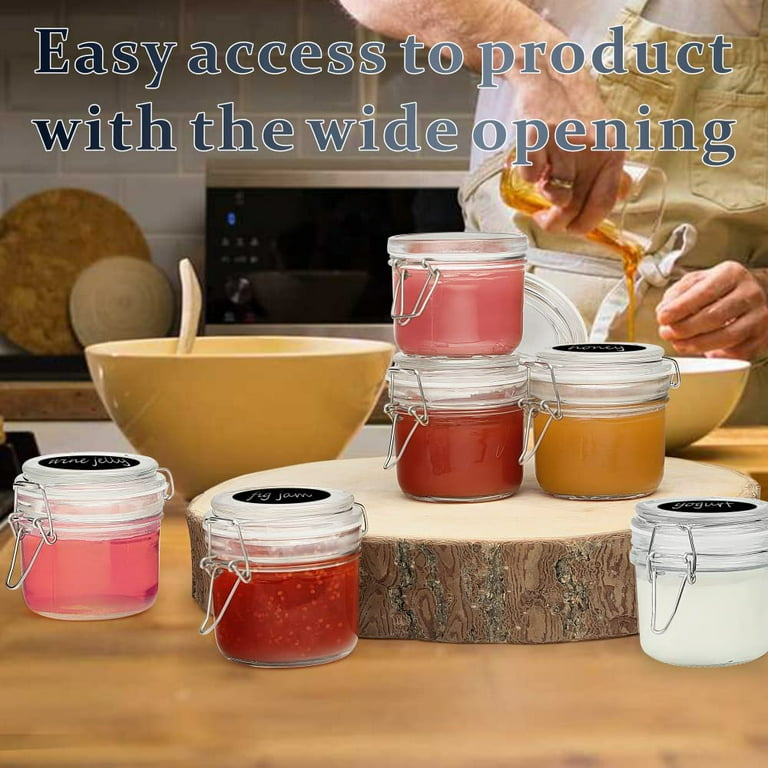 $5/mo - Finance Folinstall 8 oz Small Glass Jars with Airtight Lids, 20 Pcs  Empty Candle Jars for Candle Making, Glass Food Storage Jars for Spices,  Honey, Jam, Candy, Cookies, Pudding, Yogurt