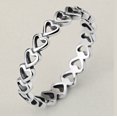 thumbnail image 3 of Anillo de corazón para mujer, bonita banda de corazón liso, delicado compromiso, promesa, anillos de boda, joyería, 3 of 5