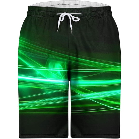 CONZONE Men'S Swim Trunks Gradient Color Board Shorts for Men Elastic Waist Lightweight Quick Dry Summer Beach Swim Shorts