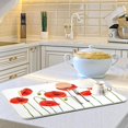 thumbnail image 6 of Dish Drying Mat Red Poppy Flower Kitchen Dish Pads Super Absorbent Microfiber Dish Drying Rack Pads Safe Heat-resistant Kitchen Counter Mat,16x18 Inch, 6 of 7