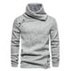 thumbnail image 2 of Blusa y camisas de cuello alto de manga larga para hombre, suéter informal liso de cuello alto de manga larga, blusa para hombre, 2 of 6