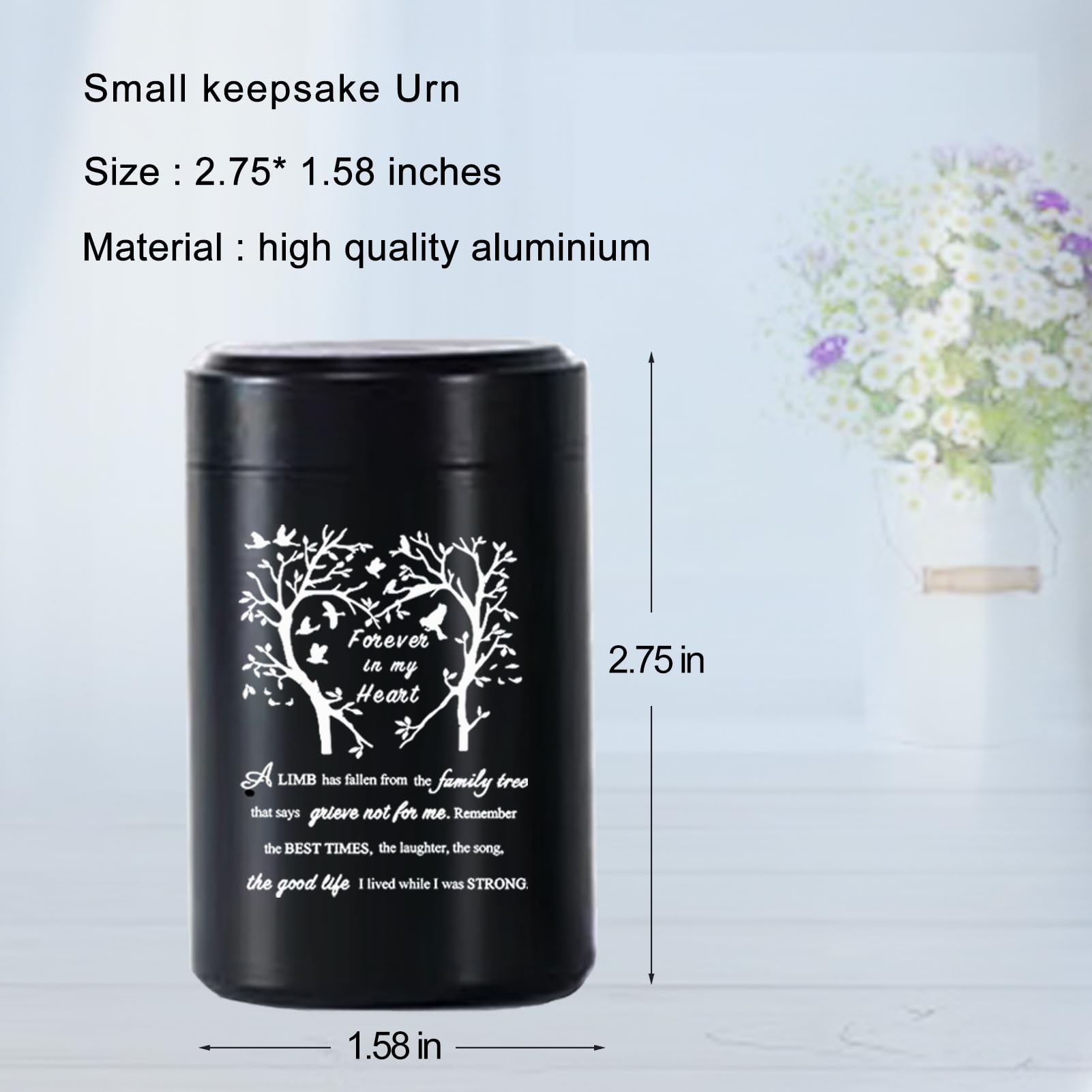Small Urns for Human Ashes Set of 8 Mini Urn for Ashes 3 inches Keepsake Urns for Ashes for Sharing Small Keepsake Urns Memorial Ashes Holder-Heart Tree