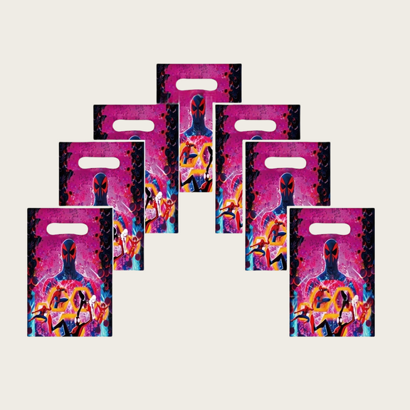 40Pcs Spider Man Anime Cartoon Party Favor Gift Bags with Handle - Kids Birthday Goodie Bags for Candy, Themed Party Decorations Supplies