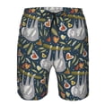 thumbnail image 3 of Pofeuu Cute Sloth Prin Men's Swim Trunks Quick Dry Bathing Suit Swimming Board Shorts Mesh Lining Beach Swimwear-Small, 3 of 6