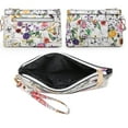 thumbnail image 3 of MKP Womens Satchel Female Handbags Two Tone Vegan Leather Shoulder Bag with Wallet 2pcs Set, 3 of 7