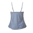 thumbnail image 5 of Jdkau Tankini Tops for Women Underwire Tankini Tops High Neck Bathing Suit Tops Slim Fit Ruched Swim Tops Only UPF50+（Sky Blue,L）, 5 of 7