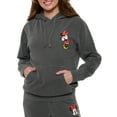 thumbnail image 4 of Women's Disney Minnie Mouse Hoodie & Pants 2-Piece Set Mineral Wash Gray, 4 of 8