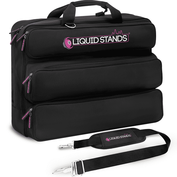Liquid Stands Carry Bags for LS items (Mostly Stands) - Custom Fit for Liquid Stands Foldable Z Stand, 2nd Tier Stand with Wheels and others - Portable & Large Protective Storage - Piano Stand Case