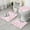 Pink Breast Cancer, variant on Pink Breast Cancer and Pioneer Flower Bathroom Rugs Sets 3 Piece,Toilet Cover Set,Absorbent Non Slip Bathroom Mats Sets with U-Shaped Contour Rug Toilet Rug Set