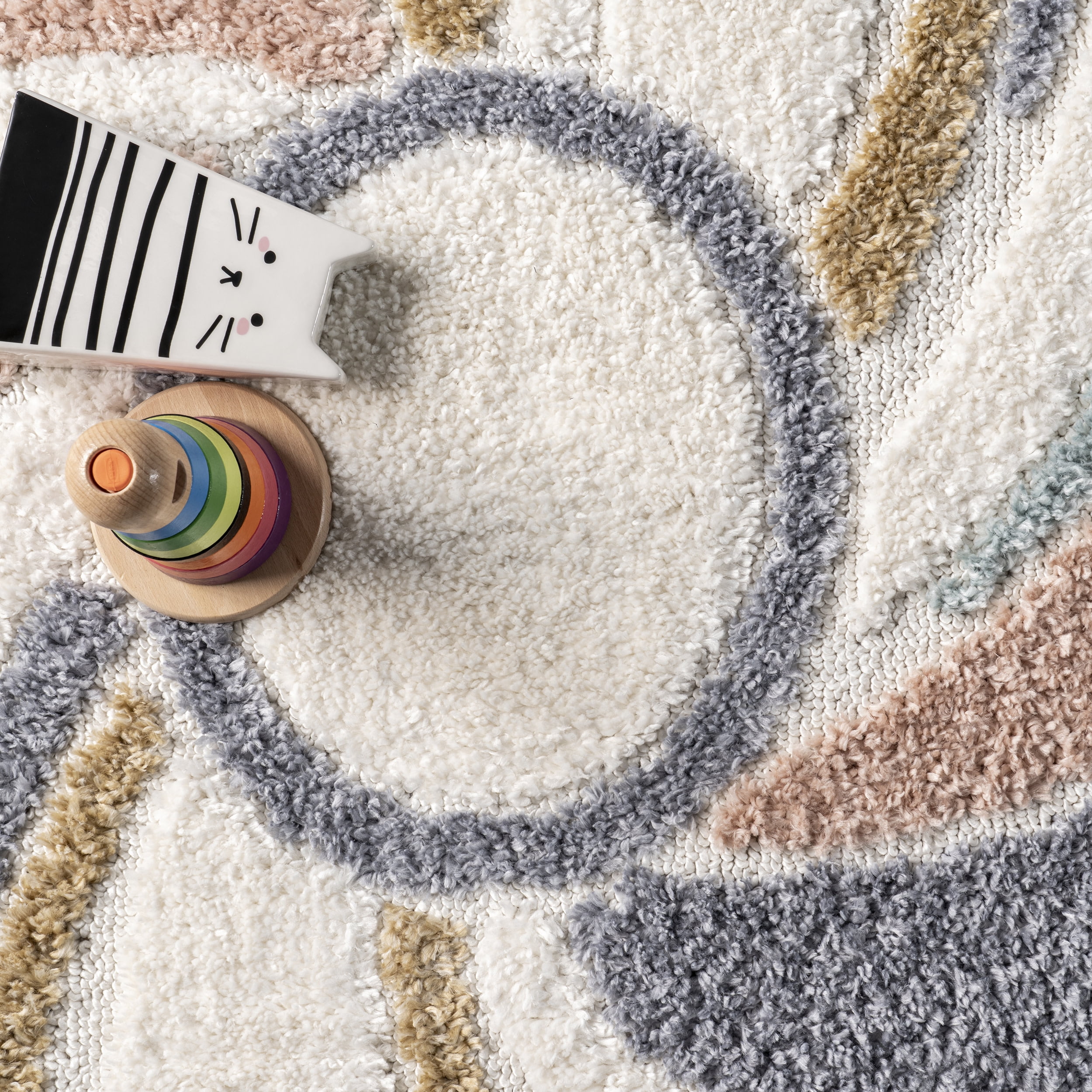 nuLOOM Theodora Colorful Swirl Kids Tassel Area Rug, 5' x 8