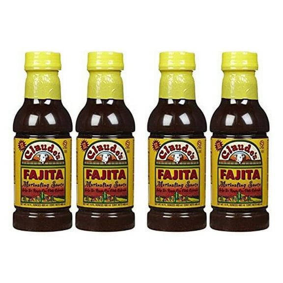 Claudes Fajita Marinade Sauce, SR25 16 oz, (Pack of 4)