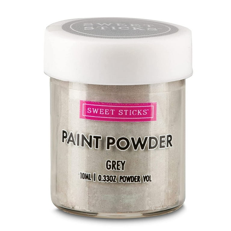Sweet Sticks Paint Powder Food Coloring for Oil-Based Food;  0.33-Ounce-10ml-Volume Gray