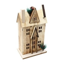 FUTUREORYY Traditional Home Decor Wooden Christmas House Plastic 1Pc