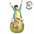 thumbnail image 3 of Mushroom Storage Toy Bag Chair, Forest Botany Pattern with Toadstools, Stuffed Animal Organizer Washable Bag, Large Size, Apple Green Vermilion, by Ambesonne, 3 of 3