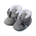 thumbnail image 3 of Dmsael Baby Girl Boots Infant Snow Boots Premium Soft Sole Anti-Slip Warm Winter Prewalker Toddler Boots Grey,4.5, 3 of 7