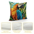 thumbnail image 4 of Orinice Parrot Leaves Vibrant Colors Graphic Decorative Pillow Cover 22x22in, 4 of 5