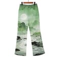 thumbnail image 6 of Endives Wide Leg Pants for Woman Landscape Painting Printed Elastic High Waist Pants Lightweight Casual Pant Spring Trendy Mint Green, 6 of 7