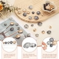 thumbnail image 4 of Uxcell 30 piezas 40L botones de costura metálicos redondos huecos de 25 mm 1" botón de aleación de zinc para ropa de hombres y mujeres, abrigo, uniforme, camisa, traje, tono plateado, 4 of 6
