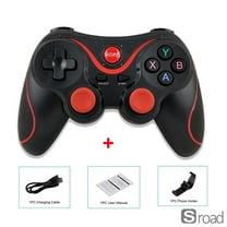 Wireless Bluetooth Game Controller, Dual Vibration Joystick For Phone, PC, IOS Android, Ergonomic Gamepad With Phone Holder For Gaming, TV Box, Tablet (Black)