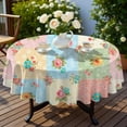 thumbnail image 4 of Pioneer Flower Floral Print Pattern Round Tablecloth 60 X 60 Inch, Wrinkle Resistant Wipeable Table Cloth for Kitchen Dining Picnic Patio Party, 4 of 6