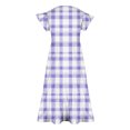 thumbnail image 4 of RXIRUCGD 2025 Vêtements d'Été pour Enfants Filles Robe Imprimée à Fleurs Manches Courtes Poches à Volants Col Rond pour Enfants, 4 of 5