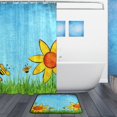 thumbnail image 2 of Sunflower Bathroom Accessory Sets Waterproof Shower Curtain with Anti-Slip Bath Mat Durable Combo, 2 of 7