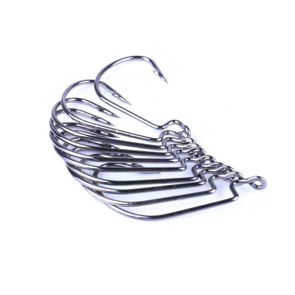 51Pcs Fishing Lure Hook Barbed Fishhook Tackle Crank Bait crook hanger Fishing lure Hook Single Crook Hanger High Carbon Box Set