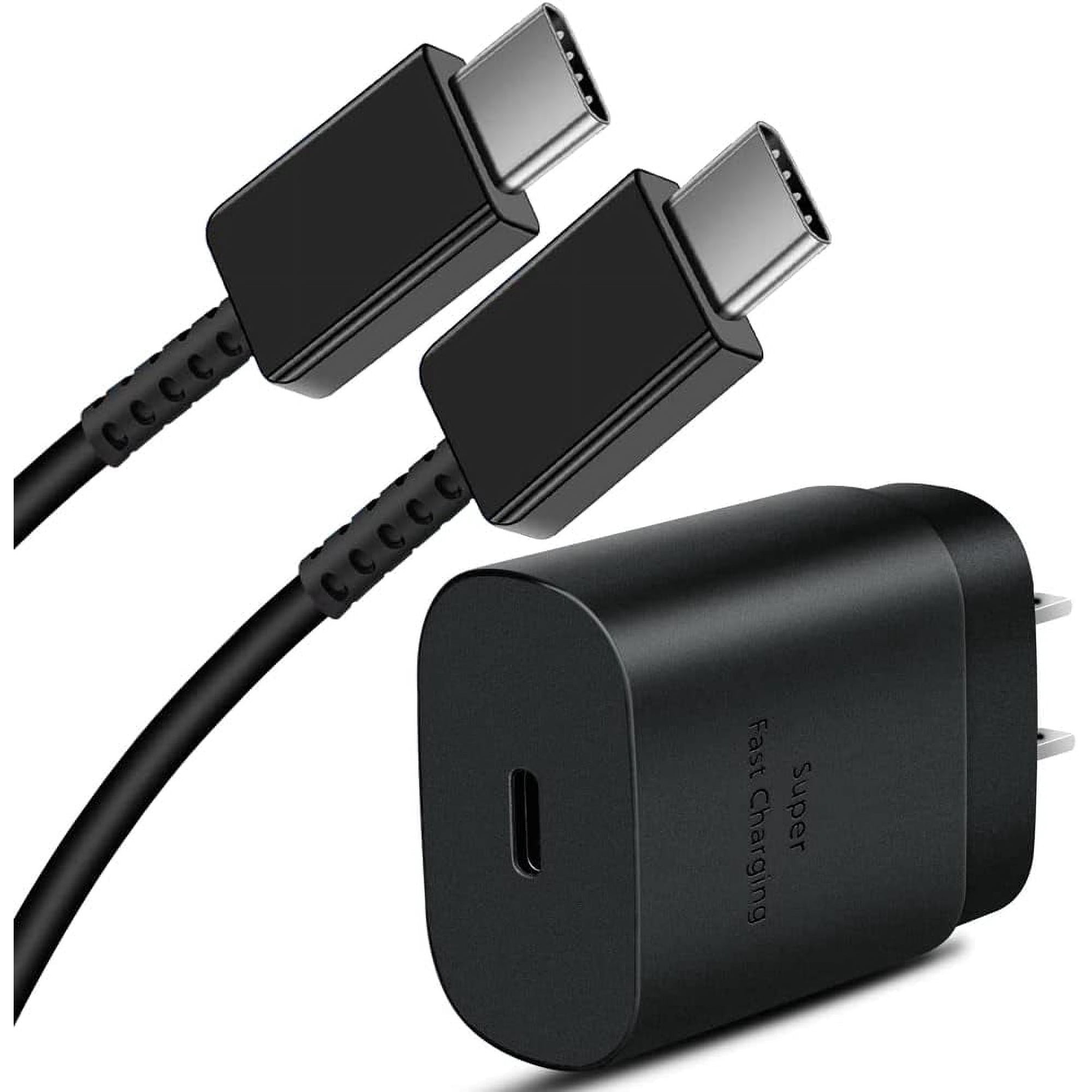 Original Super Fast Adaptive Wall Adapter 25W Charger for Samsung Galaxy A15 5G with 4FT (1.2M) USB C PD Charging Cable - Black (US Version)