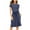 Navy dresses for women 24, variant on Usmixi Womens Dresses Business Tie Waist Pocket Slit Tunic Midi Dresses Casual Leopard Print Round Neck Short Sleeve Knee-Length Summer Dress Gray xl Under $5