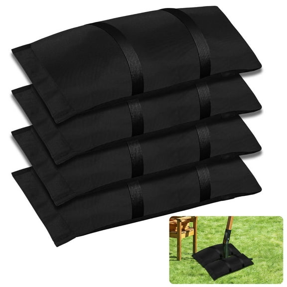 4 Pcs Umbrella Base Weights, Total 196 lbs Refillable Sand Bags, Weatherproof Canvas Sandbags, Outdoor Heavy Duty Tent Weights, Enhance Stability for Patio, Gazebo, Canopy