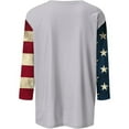 thumbnail image 5 of Aloohaidyvio 3/4 Sleeve Shirts for Women,3/4 Sleeve Patriotic Shirts for Women Dressy Tunic Tops Round Neck Loose Fit Pullover Blouses & Basic Tees, 5 of 5