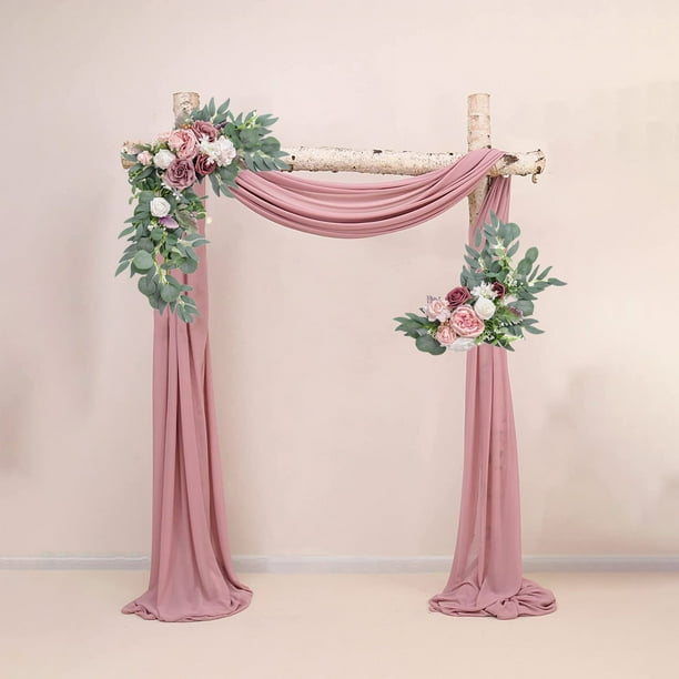 Guirnalda de flores artificiales de seda para bodas | Rosas, peonías y girasoles multicolores realistas con pinzas | Guirnalda floral decorativa para bodas, fiestas y graduaciones