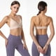 thumbnail image 4 of Sujetador con escote en V profundo para mujer, copa triangular, sin costuras, con tirantes finos, respaldo informal de alta elasticidad, ropa interior de Yoga, 4 of 6