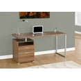 thumbnail image 2 of Monarch Specialties Computer Desk, Home Office, Laptop, Left, Right Set-up, Storage Drawers, 60"l, Work, Metal, Laminate, Walnut, Grey, Contemporary, Modern, 2 of 2