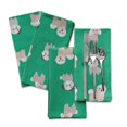 thumbnail image 3 of "S4Sassy Green Puppies Dog Re-Usable Napkin Dinning Set Wedding Party Table Linen 18 x 18""(Pack of 4)", 3 of 8