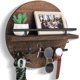 thumbnail image 1 of Portallaves decorativo de pared con estante y ganchos, soporte para gafas de sol, 1 of 7