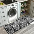 thumbnail image 3 of Black Paisley Pattern Kitchen Rug Mat,Kitchen Runner Rugs Non Skid Washable,Decorative Kitchen Floor Mats for Kitchen,Sink,Laundry,17"x47.2", 3 of 7