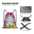 thumbnail image 6 of Bingfone Colorful Tie Dye Stained Glass 3 Drawstrings Backpacks Bags For Men Women Gym Drawstrings Bag, 6 of 9