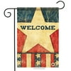 Stars & Bars Welcome Garden Flag Stars & Stripes Primitive Banner 13" x 18"