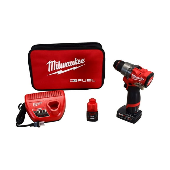 Milwaukee 3403-22 12V Cordless 1/2" Drill Driver Kit w/Batteries, Charger & Case