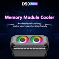 thumbnail image 2 of 2X D50 ARGB Sync Heatsink Cooler 4Pin Memory Module Cooling Dual Fans ARGB Light Memory Cooling Cooler Radiator B, 2 of 8
