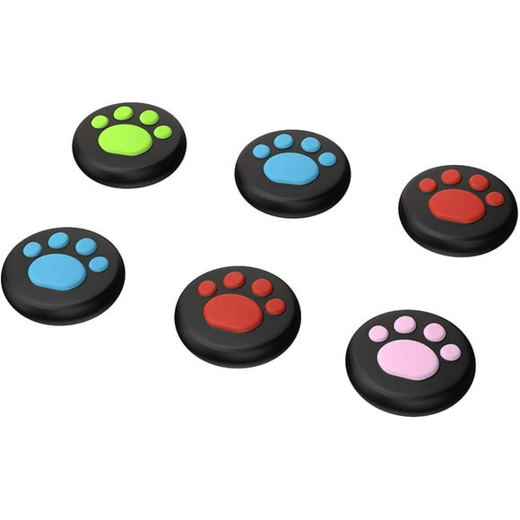 Joystick Caps Compatible with Nintendo Switch / Switch Lite Controller, 6 Pieces Silicone Thumbstick Cap Thumb Grip Cover With Cat Claw Pattern, Switch Accessories for Joy-Con Controllers