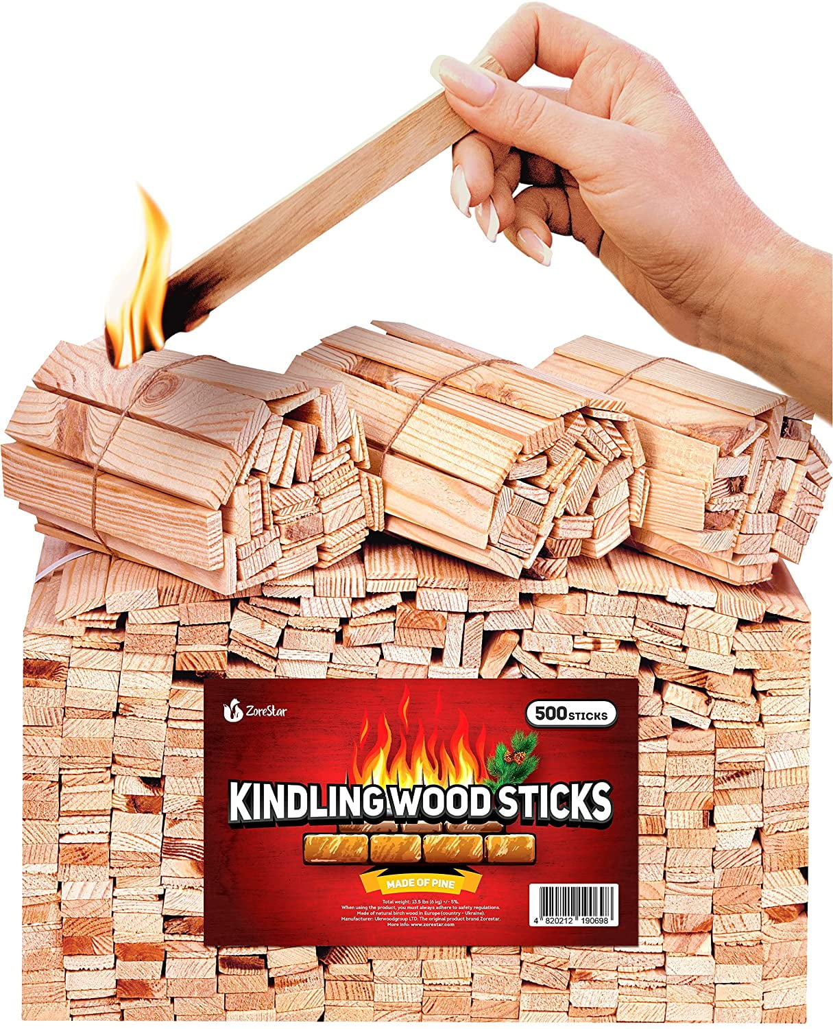 Kindling Wood fire Starter Sticks 300500 pc Kiln Dried Firewood