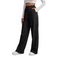 thumbnail image 4 of Baggy Sweatpants for Women Casual Wide Leg Drawstring High Waisted Lounge Athletic Sweat Track Pants with Pockets Black S, 4 of 4