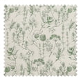 thumbnail image 6 of TWOPAGES 84"x102" Floral Print Light Filtering Drape Pinch Pleat Header Linen Blend Curtain for Bedroom, 1 Panel, Moss Green, 6 of 6