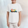 thumbnail image 2 of Ulanda Kids Steam Locomotive Engine Shirt Train Toddler Boys T-Shirt (White, 5-6 Years), 2 of 4