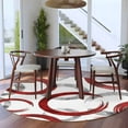 thumbnail image 4 of Round Rugs 8 Ft, Red Grey Non Slip Area Rugs for Kitchen Bedroom Entryway, Geometric Circle Modern Abstract Simple Art Washable Carpet Runner Rug Floor Mats for Bedroom Home Decor, 4 of 9